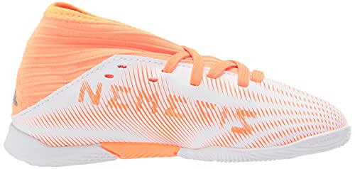 adidas Nemeziz .3 Indoor Soccer Shoe, White/Black/Screaming Orange, 6 US Unisex Big Kid