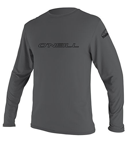 O'Neill Wetsuits Men's Standard O'Neill Basic Skins UPF 50+ Long Sleeve Sun Shirt, Smoke, XX-Large