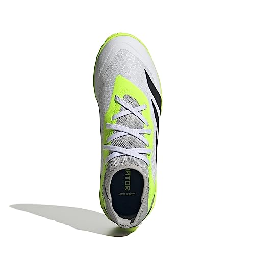 adidas Soccer Predator Accuracy.3 Indoor (Little Kid/Big Kid) Footwear White/Core Black/Lucid Lemon 1 Little Kid M