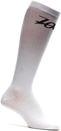 Zoot Men's Compressrx Endurance Active Sock, White, 4 (15 - 17 1⁄2" Calf)