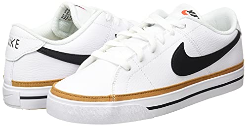 NIKE Women's Court Legacy Sneaker, White/Desert Ochre/Team Orange/Black, 6