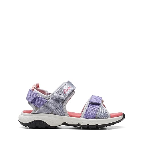 Clarks Girls Expo Sea K. Sport Sandal, Grey Combi, 2.5 Big Kid