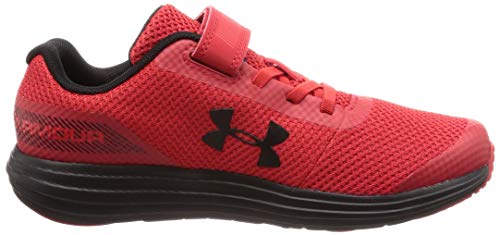 Under Armour Pre School Surge RN Alternate Closure Sneaker, Red (600)/Black, 11 US Unisex Little Kid