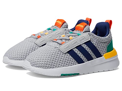 adidas Racer TR21 Running Shoe, Grey/Dark Blue/Court Green, 2.5 US Unisex Little Kid