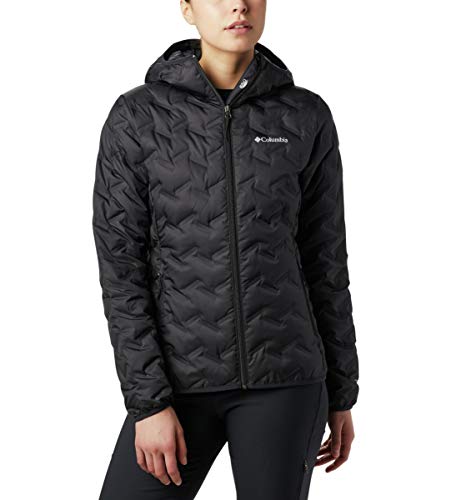 Columbia Women's Delta Ridge Down Hooded Jacket, Black, Large