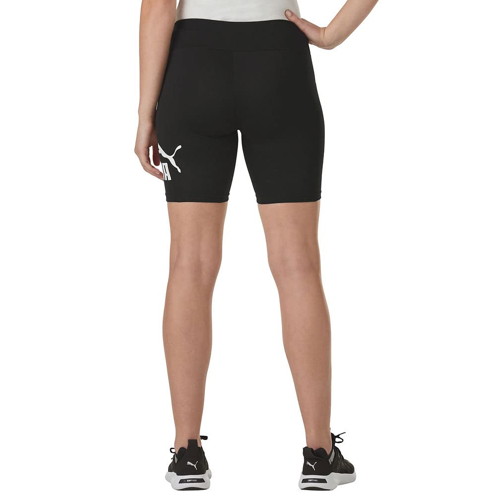 PUMA Women's Essentials 7" Logo Legging Shorts, Black, Large