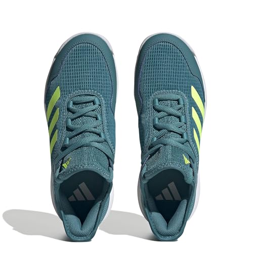 adidas Ubersonic 4 Sneaker, Arctic Fusion/Lucid Lemon/White, 3.5 US Unisex Little Kid