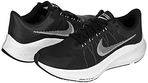 Nike Women's Zoom Winflo 8 Running Trainers Cw3421 Shoes, Black/Dark Smoke Grey/Light Smoke Grey/White, 7.5