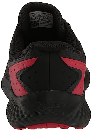 Under Armour Men's Charged Rogue 3 Knit Running Shoe, (003) Black/Black/Red, 12