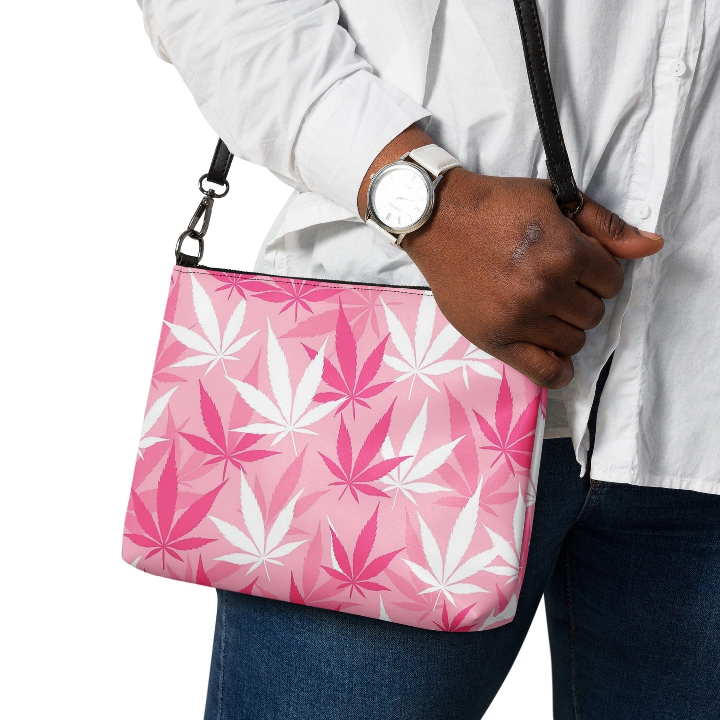 420 pink camo Crossbody bag