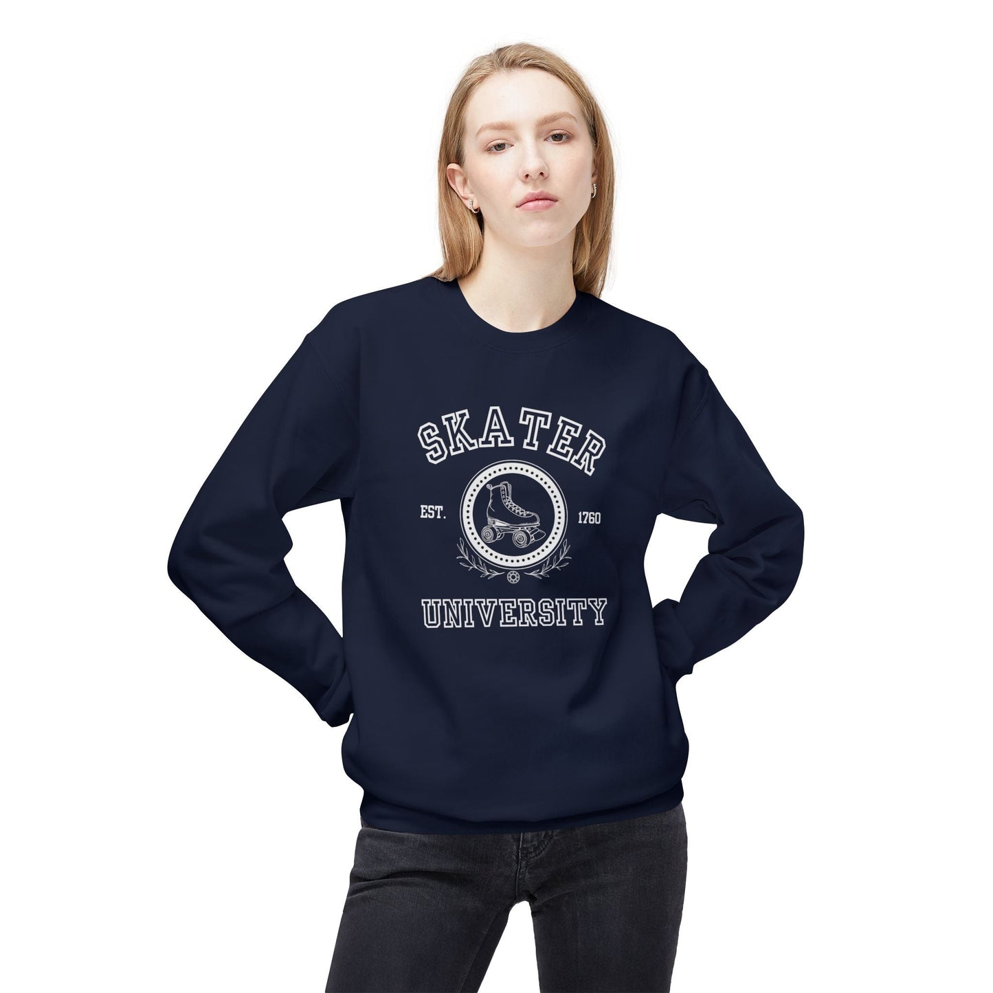 Skater University Unisex Fleece Crewneck Sweatshirt