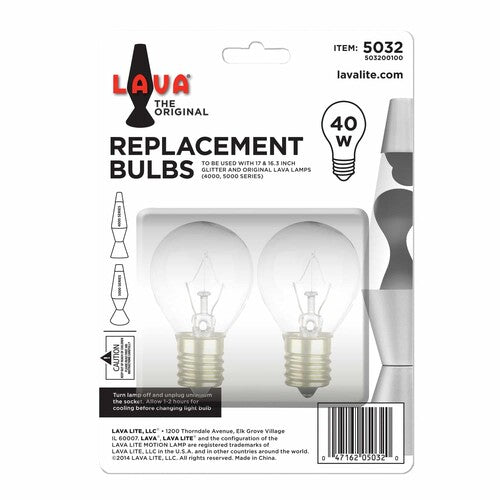 Lava Lamp 40w Light Bulb 2 Pck For 17/16.3 Lamps - Special Products