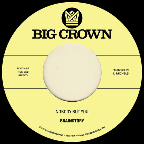 Brainstory - Nobody But You B/w Gift Of Life - Vinyl Record