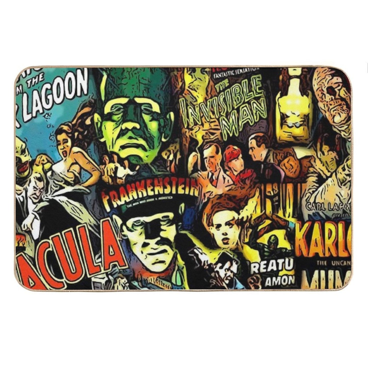 Horror Cult Universal Monsters Movies Face Mask Bath Mat