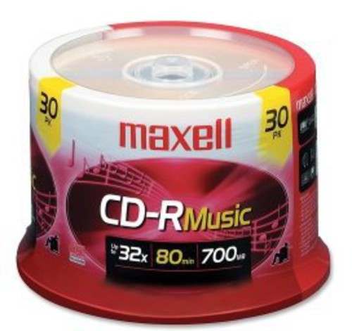 Maxell 625335 CD-R Music Gold CD Recordable 30 Pack