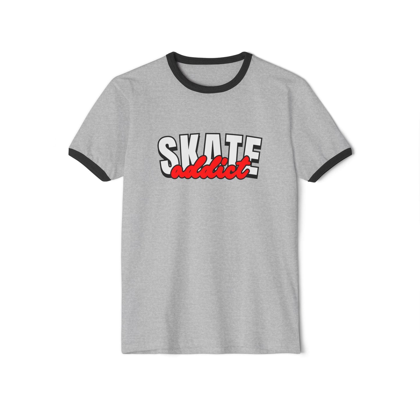 Skate Addict Unisex Cotton Ringer T-Shirt