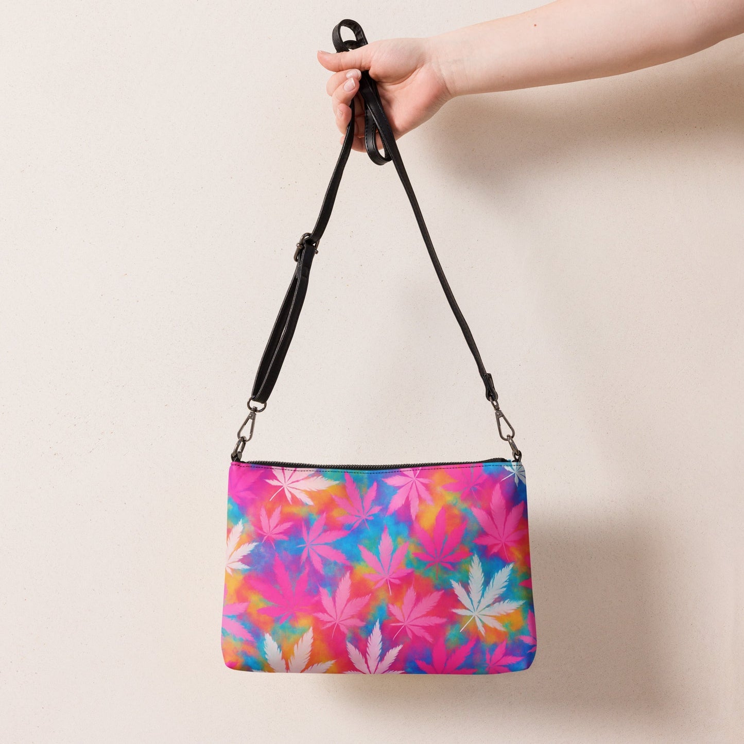 420 pink tie-dye Crossbody bag
