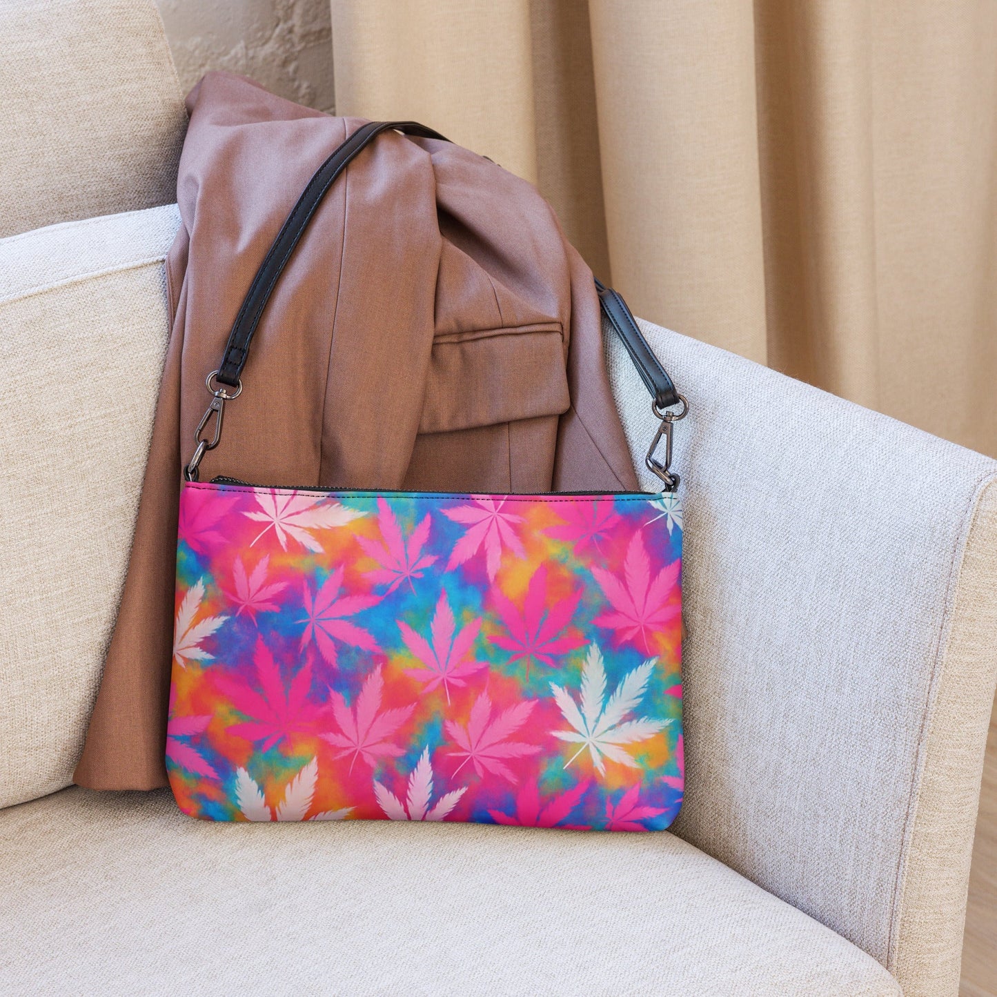 420 pink tie-dye Crossbody bag
