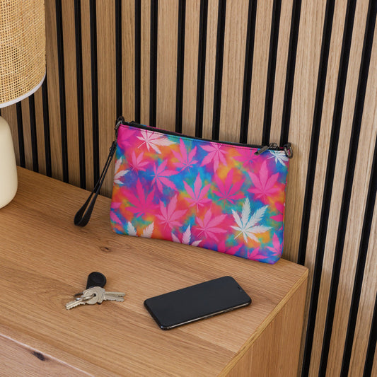 420 pink tie-dye Crossbody bag