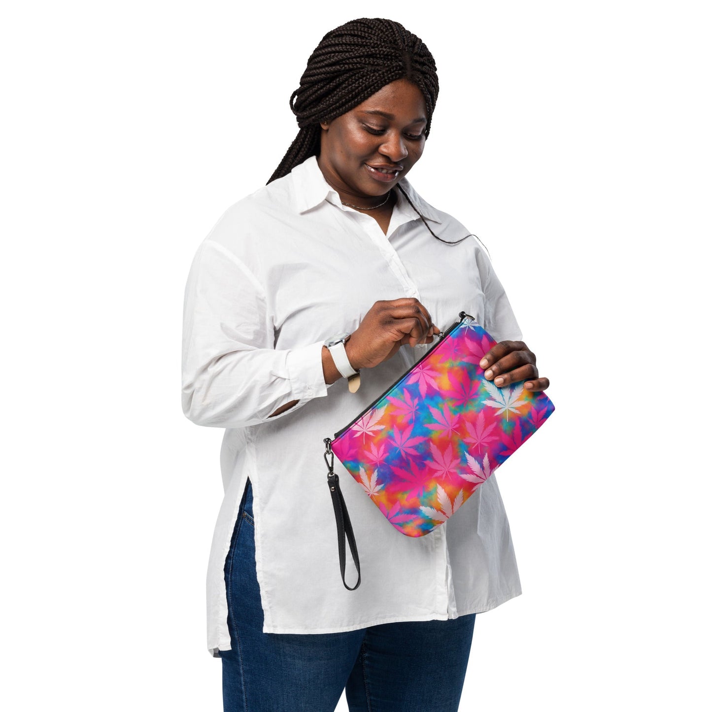 420 pink tie-dye Crossbody bag
