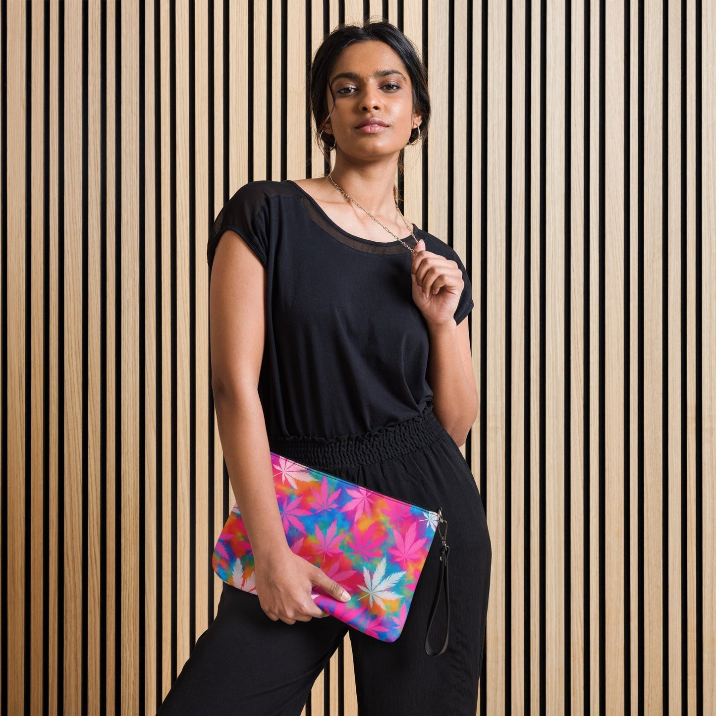 420 pink tie-dye Crossbody bag