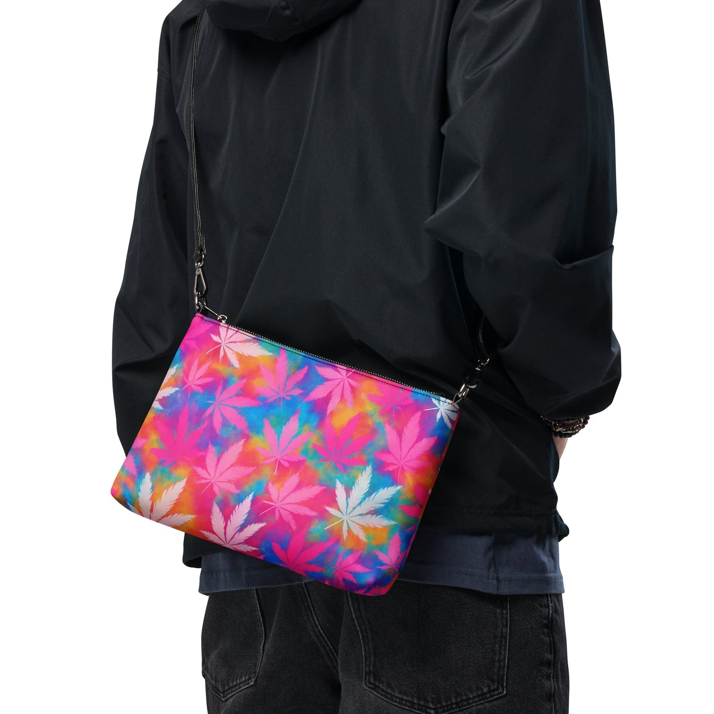 420 pink tie-dye Crossbody bag