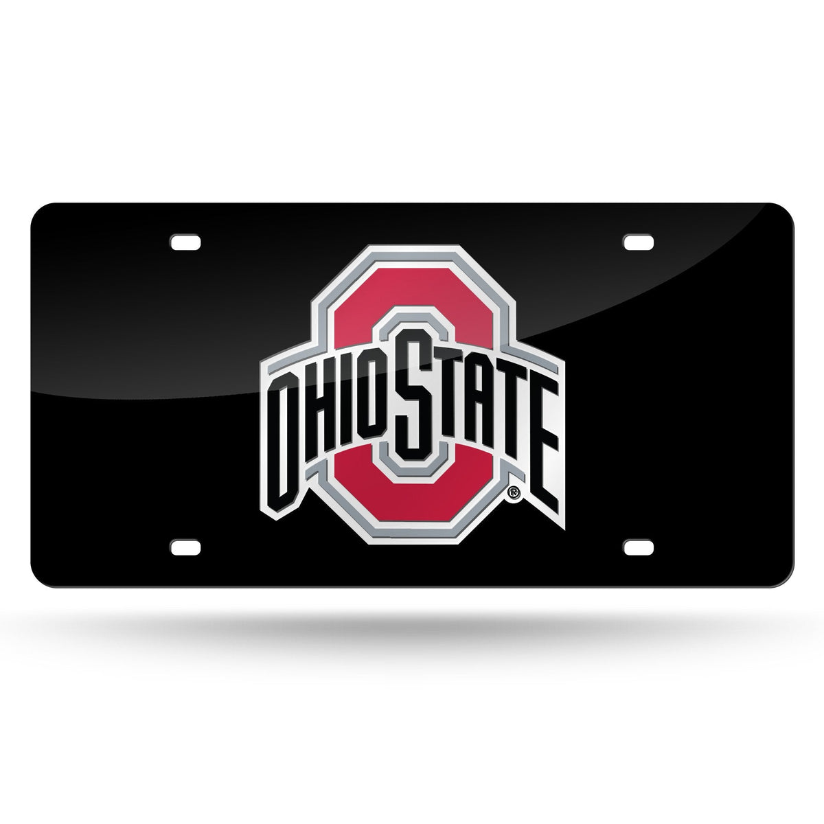 Rico Industries NCAA Ohio State Buckeyes Laser Inlaid Metal License Plate Tag 6 x 12-inches