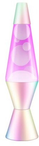 Lava Lamp Light 14.5'' Opls White Pink Opalescent Base - Special Products