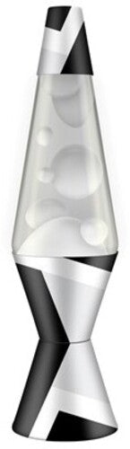 Lava Lamp Light 14.5'' Polygonal B&W White Clear Black Base – Special Products