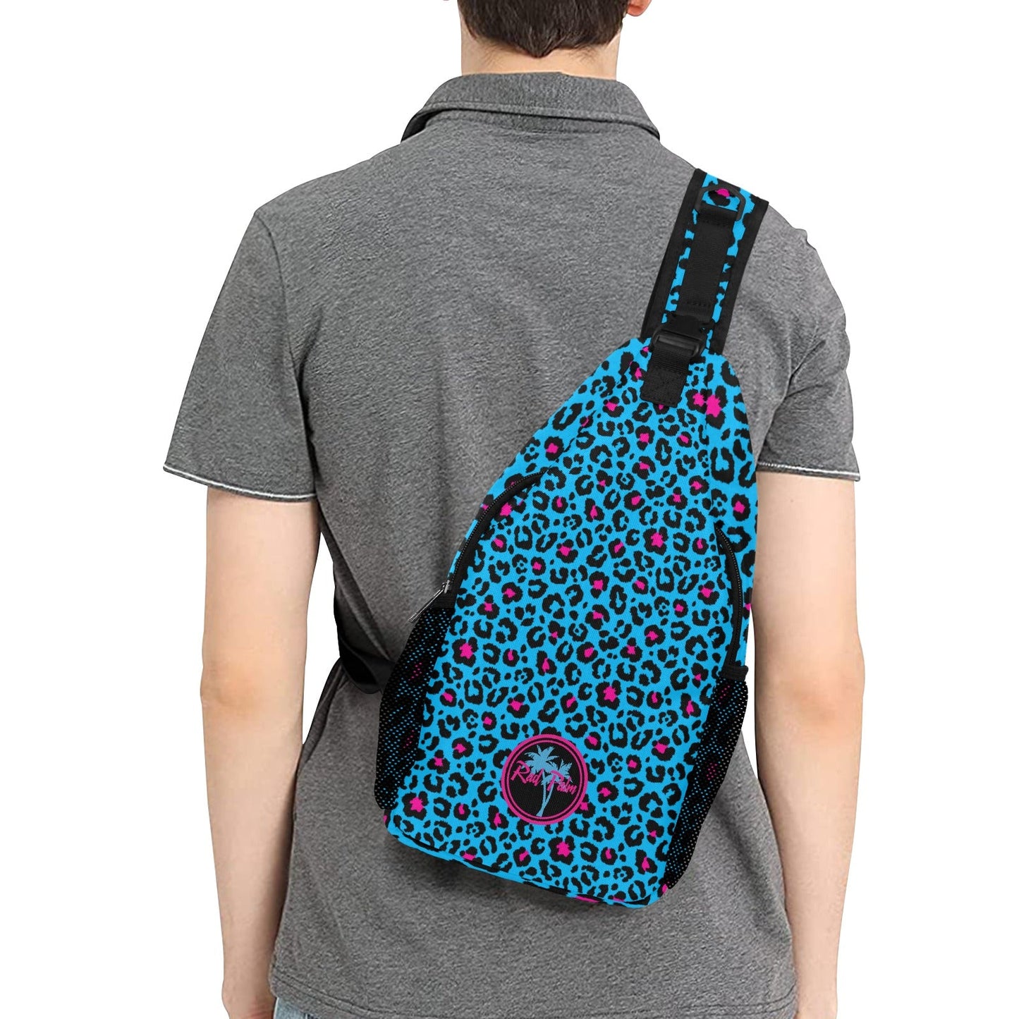 Blue Leopard Sling Bag