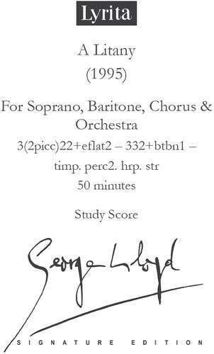Lloyd,george - Litany For Soprano, Baritone, Chorus & Orchestra - Special Products