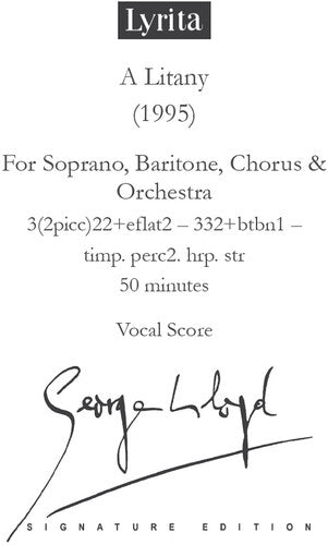 Lloyd,george - Litany For Soprano, Baritone, Chorus & Orchestra - Special Products
