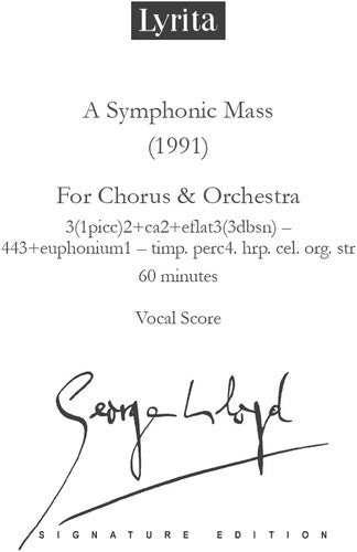 Lloyd,george - Symphonic Mass For Chorus & Orchestra Vocal Score - Special Products