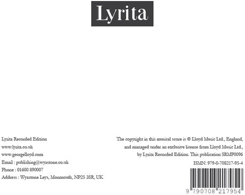 Lloyd,george - Requiem For Countertenor, Choir & Organ Vocal - Special Products