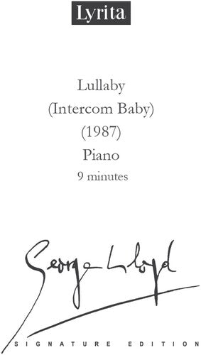 Lloyd,george - Lullaby (intercom Baby) For Solo Piano - Special Products