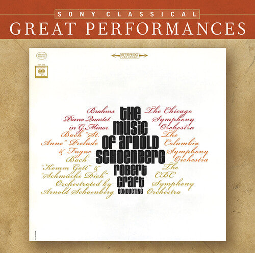 Craft,robert / Brahms / Bach / Schubert / Cso - Music Of Arnold Schoenberg: Great Performances - Music CD