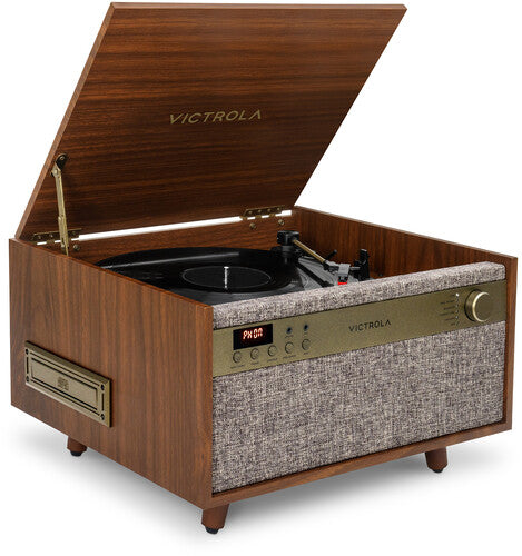 Victrola Century Bluetooth 6-in-1 Music Center Walnut (VTA-820SBWLN) - Turntable