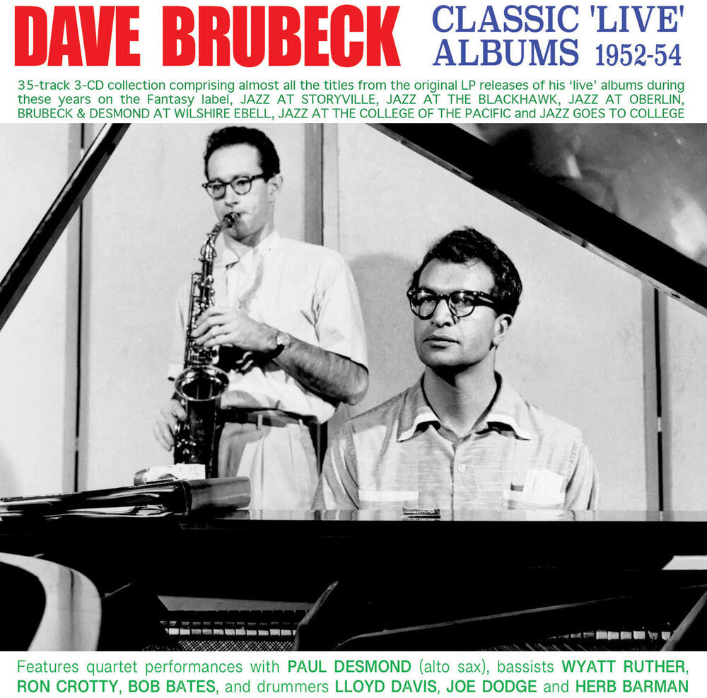 Brubeck, Dave - Classic Live Albums 1952-54 Music CD