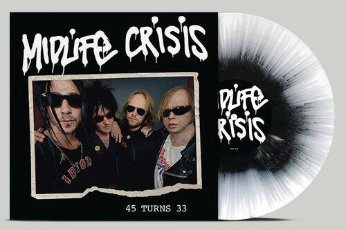 Midlife Crisis - 45 Turns 33 - Black/white Splatter - Vinyl Record