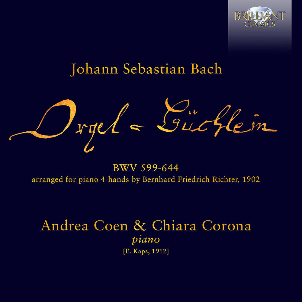 J Bach .S. - Orgelbuchlein Bwv 599-644 Arranged For Piano Music CD