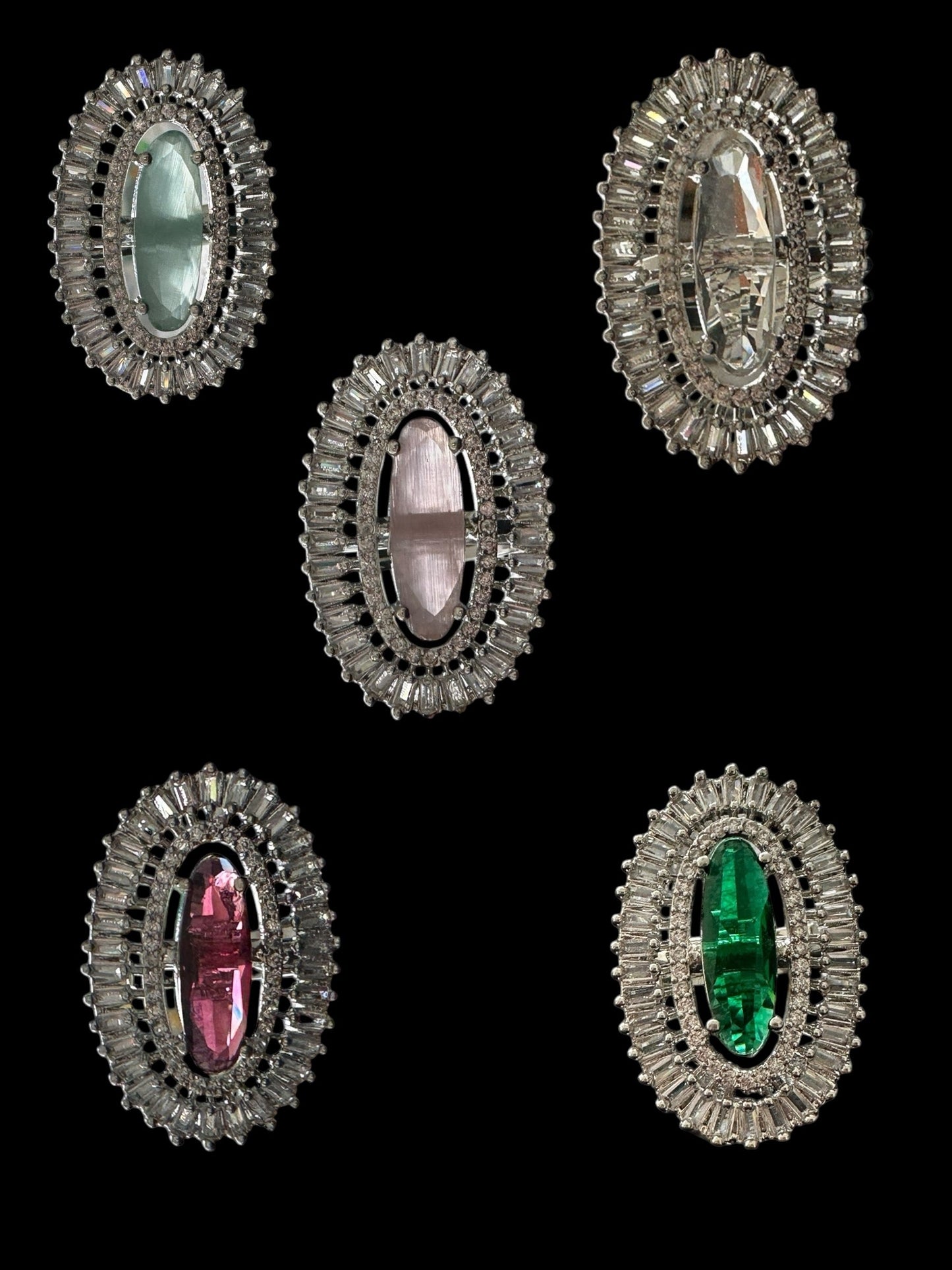 DJR139 Cz silver plated ring ( READY TO SHIP)