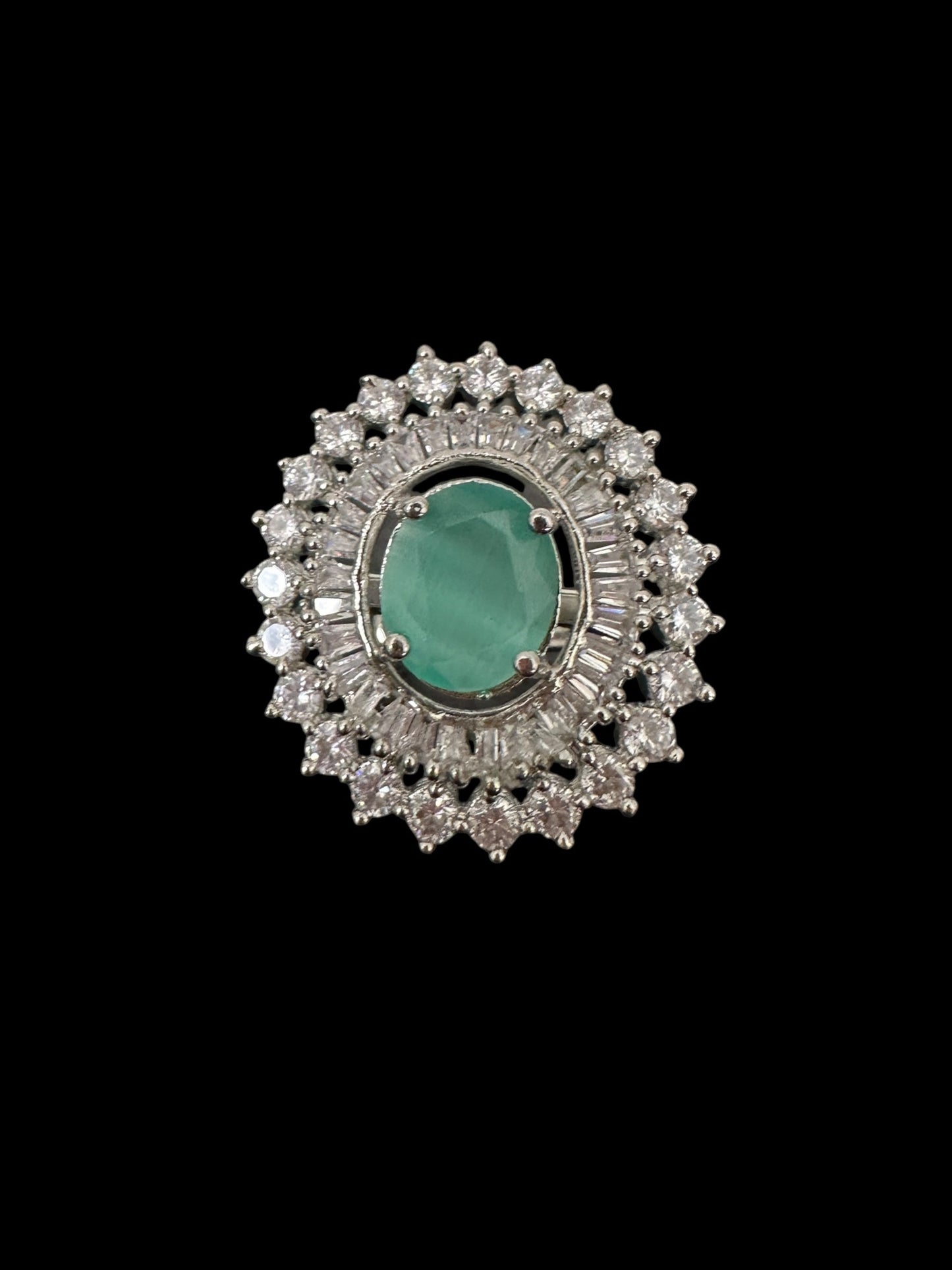 DJR141 Cz silver plated ring ( READY TO SHIP)