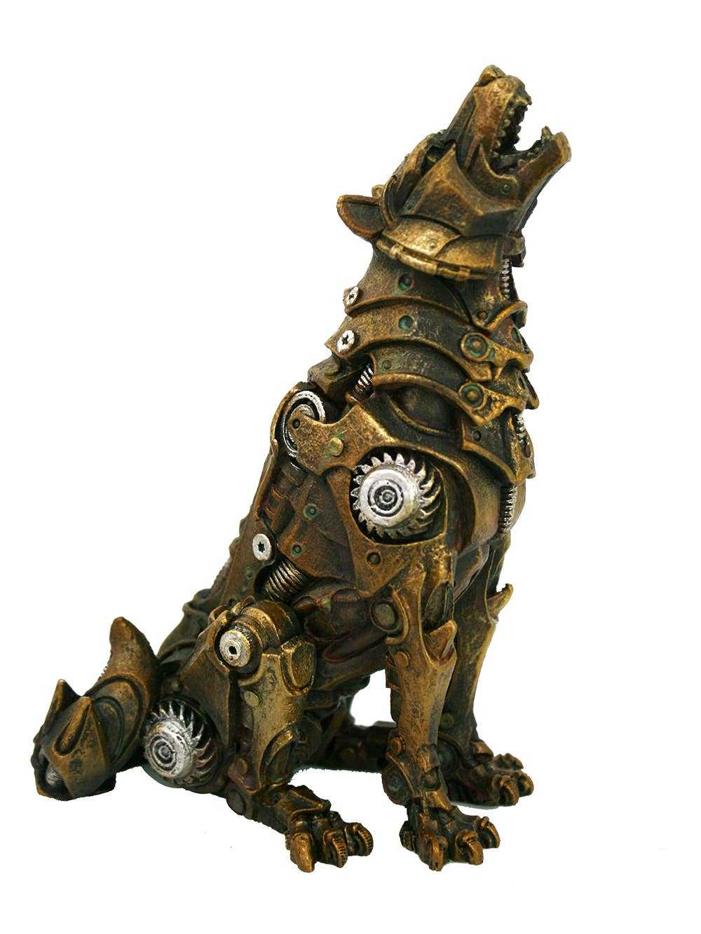 Steampunk Wolf Statue