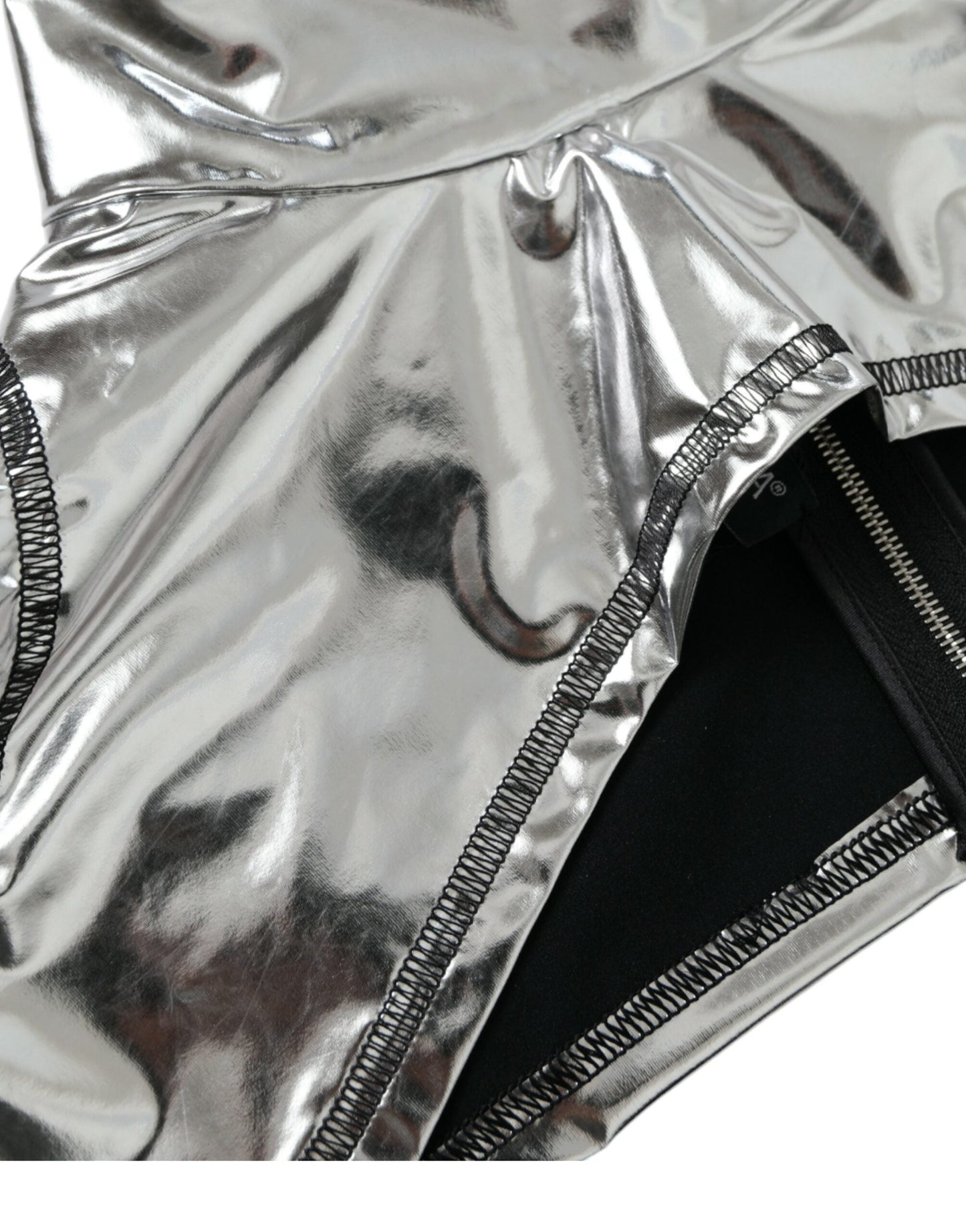 Dolce & Gabbana Silver Polyester Stretch Top