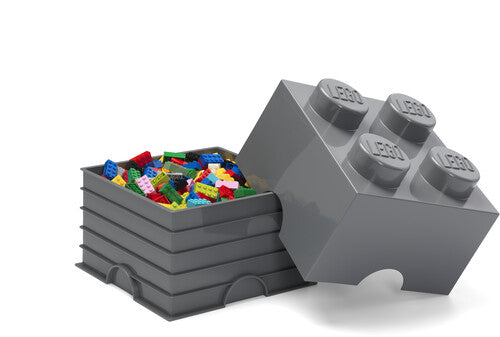 Room Copenhagen - Lego Storage Brick With 4 Knobs Dark Grey - Collectibles