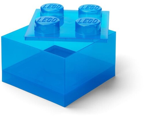 Room Copenhagen - Lego Storage Brick Top Lid Translucent Blue - Collectibles