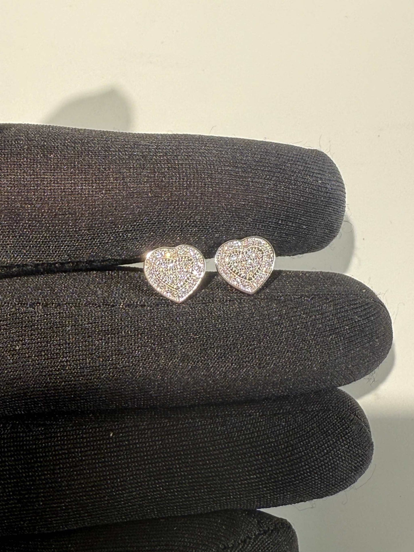 Moissanite Heart Earrings