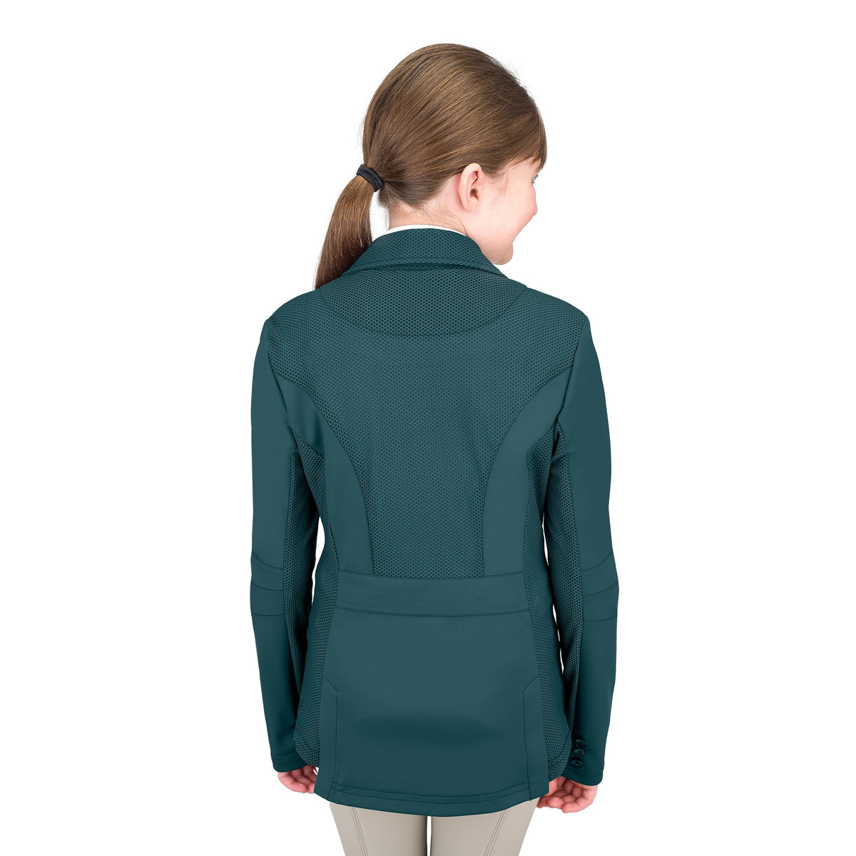 Kids' Mesh Hybrid Show Coat - Deep Teal