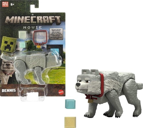 Minecraft - Minecraft 3 25in Dennis The Wolf Figure With - Collectibles