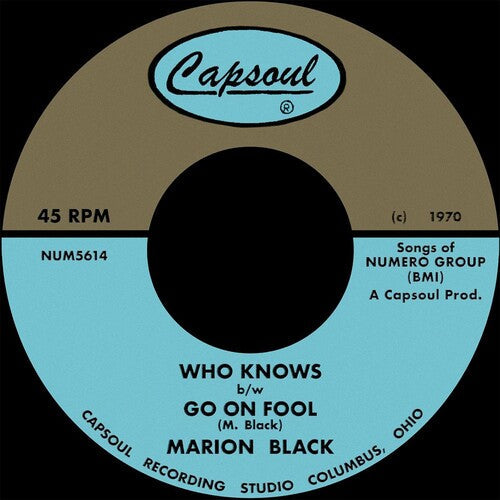 Black,marion - Go On Fool B/w Who Knows. - Vinyl Record